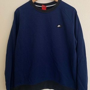 Nike Heather blue and black crew neck sweatshirt